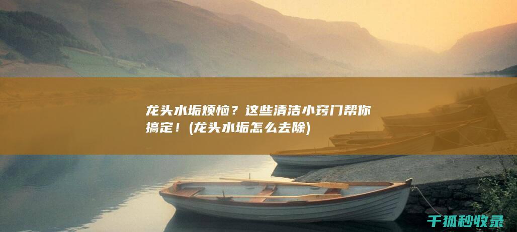 龙头水垢烦恼？这些清洁小窍门帮你搞定！ (龙头水垢怎么去除)