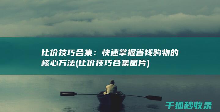 比价技巧合集：快速掌握省钱购物的核心方法 (比价技巧合集图片)