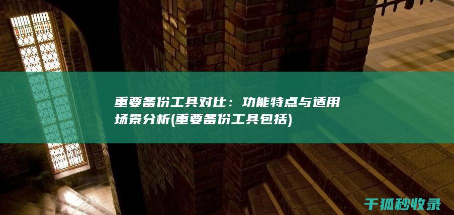 重要备份工具对比：功能特点与适用场景分析 (重要备份工具包括)