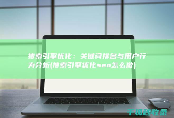 搜索引擎优化：关键词排名与用户行为分析 (搜索引擎优化seo怎么做)